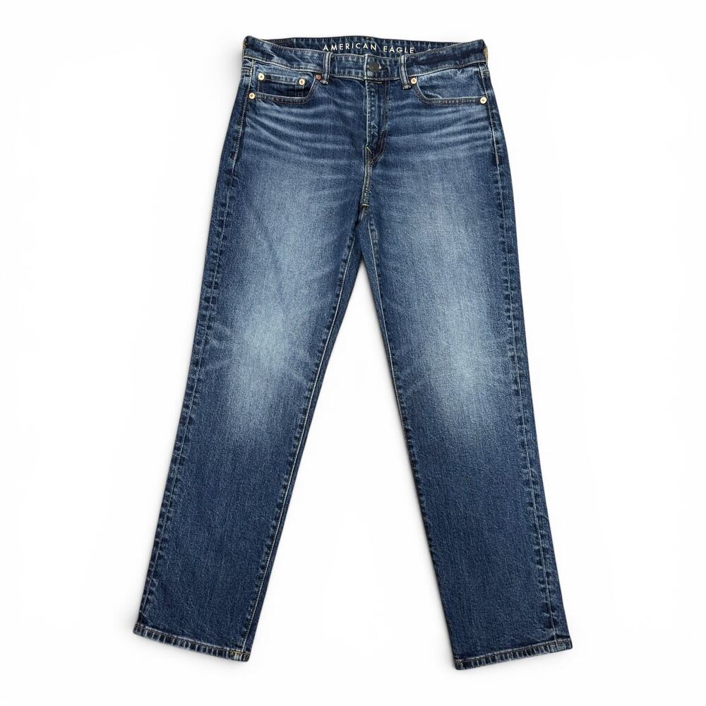 American Eagle Slim Straight Medium‎ Wash Denim Jeans 30x30